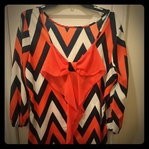 Orange/Black Chevron Tunic